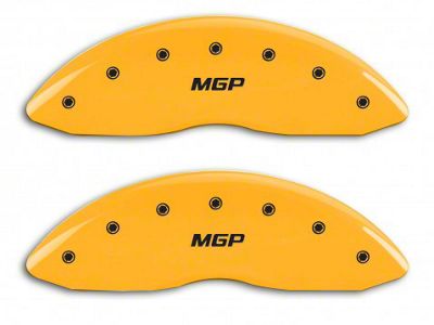 MGP Yellow Caliper Covers with MGP Logo; Front Only (07-13 Sierra 1500)