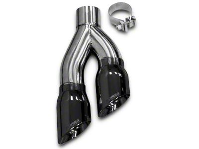 Corsa Performance Twin Pro Series Exhaust Tip; 4-Inch; Black (99-23 Sierra 1500 w/ Corsa Exhaust System)