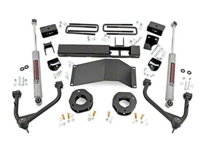 Rough Country 3.50-Inch Forged Upper Control Arm Suspension Lift Kit with Strut Spacers and Premium N3 Shocks (19-23 Sierra 1500 w/ Multi-Leaf Pack Springs, Excluding AT4, Denali & Diesel)