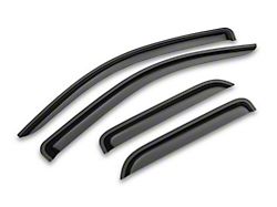 RedRock Window Deflectors; Front and Rear; Smoked (14-18 Sierra 1500 Double Cab)