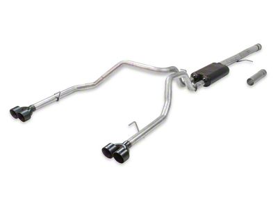 Flowmaster American Thunder Dual Exhaust System with Black Tips; Rear Exit (19-23 6.2L Silverado 1500 w/ Factory Dual Exhaust)