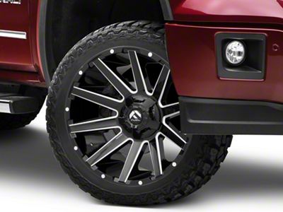 Fuel Wheels Contra Gloss Black Milled 6-Lug Wheel; 22x10; -19mm Offset (14-18 Sierra 1500)