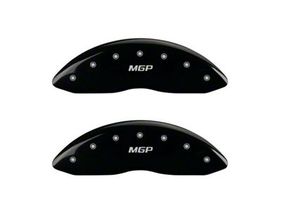 MGP Black Caliper Covers with MGP Logo; Front and Rear (19-23 Sierra 1500)