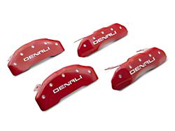 MGP Red Caliper Covers with Denali Logo; Front and Rear (19-23 Sierra 1500)