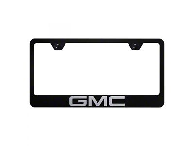 GMC License Plate Frame; Black (Universal; Some Adaptation May Be Required)