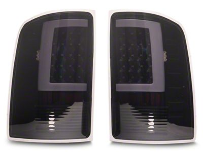 LED Tail Lights; Black Housing; Smoked Lens (07-13 Sierra 1500)