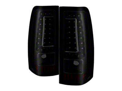 Version 2 LED Tail Lights; Black Housing; Smoked Lens (99-06 Sierra 1500 Fleetside)