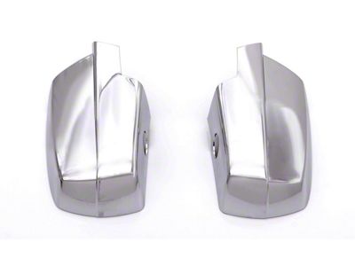 Standard Mirror Covers with Light Holes; Chrome (15-19 Sierra 2500 HD)