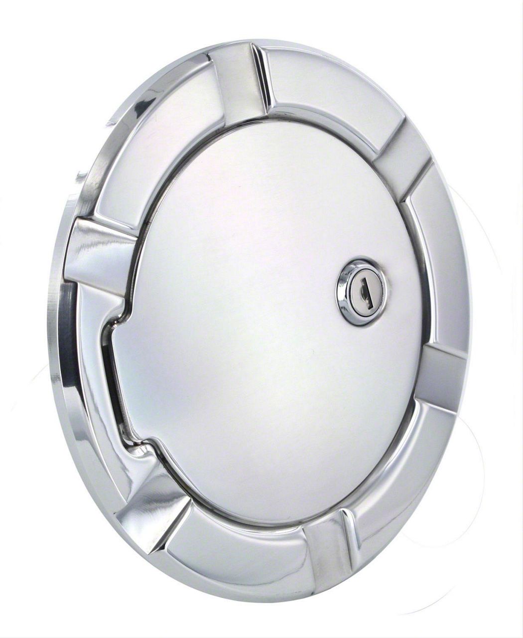 Silverado 1500 Fuel Door; Striker Style; Billet; 7 1/8-Inch Ring ...