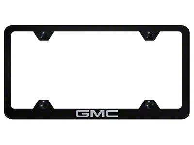 GMC Laser Etched Wide Body License Plate Frame (Universal; Some Adaptation May Be Required)