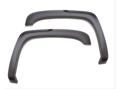 Elite Series Sport Style Fender Flares; Front and Rear; Smooth Black (16-18 Sierra 1500)