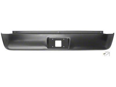 Steel Roll Pan with License Plate Cutout; Unpainted (07-10 Sierra 1500)