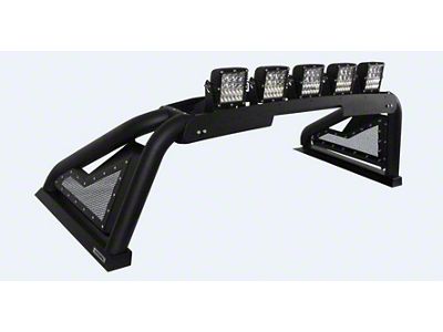 Sport Bar 2.0 Roll Bar with Power Actuated Retractable Light Mount; Textured Black (19-23 Silverado 1500)