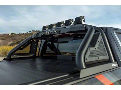 Sport Bar 2.0 Roll Bar with Power Actuated Retractable Light Mount; Polished (19-23 Sierra 1500)