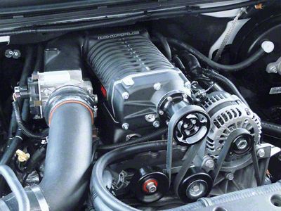 Whipple W140AX 2.3L Intercooled Supercharger Kit; Black (04-06 5.3L Sierra 1500)