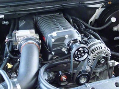 Whipple W140AX 2.3L Intercooled Supercharger Kit; Black (07-13 4.8L Sierra 1500)