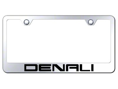 Denali Laser Etched License Plate Frame; Mirrored (Universal; Some Adaptation May Be Required)