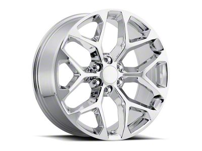 Chevy Snowflake Replica Chrome 6-Lug Wheel; 20x9; 27mm Offset (19-23 Silverado 1500)