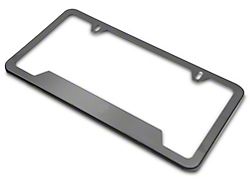 SpeedForm 2-Hole Cutout License Plate Frame; Black Powder-Coated Stainless (Universal; Some Adaptation May Be Required)