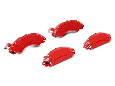 Proven Ground Red Caliper Covers; Front and Rear (19-23 Sierra 1500)