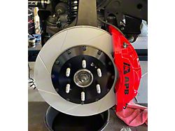 6-Piston Front Big Brake Kit with 16-Inch Slotted Rotors; Red Calipers (14-18 Silverado 1500)