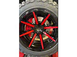 6-Piston Front Big Brake Kit with 16-Inch Slotted Rotors; Red Calipers (19-23 Silverado 1500)