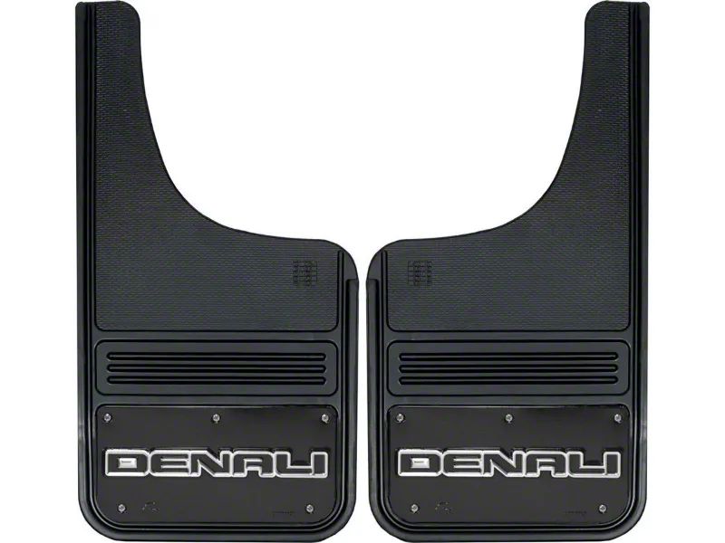 Yukon 12Inch x 23Inch Mud Flaps with Denali Logo; Front or Rear (Universal; Some Adaptation