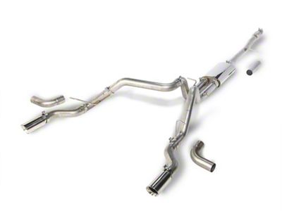 Proven Ground Dual Exhaust System with Polished Tips; Side/Rear Exit (19-23 5.3L Sierra 1500 w/o Factory Dual Exhaust)