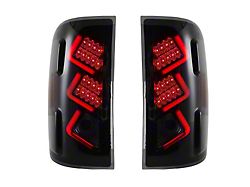 LED Tail Lights; Black Housing; Smoked Lens (14-15 Sierra 1500 w/ Factory Halogen Tail Lights)