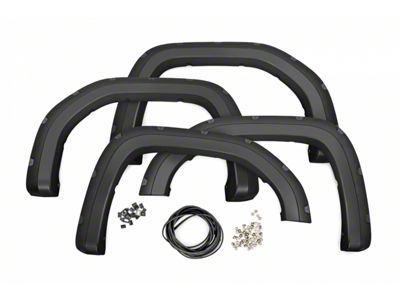 Rough Country Traditional Pocket Fender Flares; GBA Black (19-23 Sierra 1500)