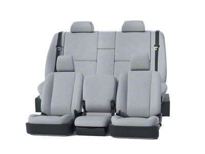 Covercraft Precision Fit Seat Covers Leatherette Custom Front Row Seat Covers; Light Gray (99-02 Sierra 1500 w/ Bucket Seats)