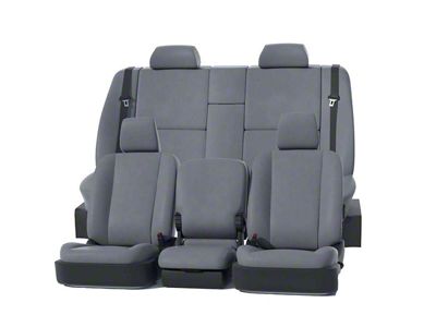 Covercraft Precision Fit Seat Covers Leatherette Custom Front Row Seat Covers; Medium Gray (99-02 Sierra 1500 w/ Bucket Seats)