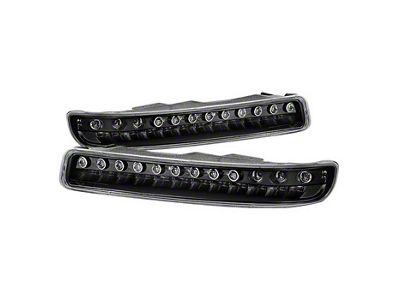 LED Bumper Lights; Black (99-06 Sierra 1500, Excluding Denali)