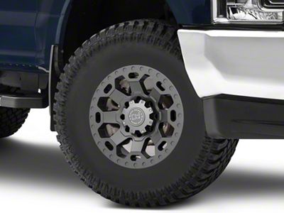 Black Rhino Warlord Matte Gunmetal 8-Lug Wheel; 17x9; 12mm Offset (17-22 F-250 Super Duty)