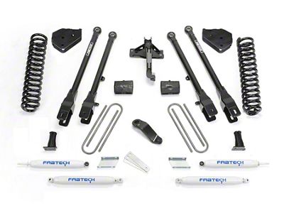 Fabtech 6-Inch 4-Link Suspension Lift Kit with Performance Shocks (17-22 4WD 6.7L Powerstroke F-250 Super Duty)