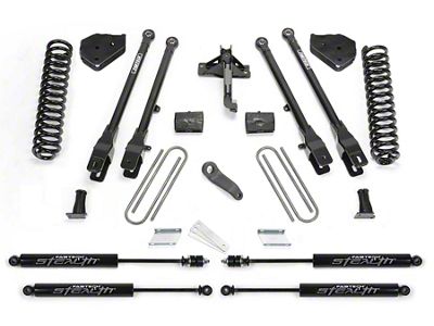 Fabtech 6-Inch 4-Link Suspension Lift Kit with Stealth Shocks (17-22 4WD 6.2L F-250 Super Duty)