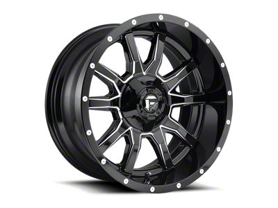 Fuel Wheels Vandal Gloss Black Milled 8-Lug Wheel; 20x9; 20mm Offset (2023 F-250 Super Duty)