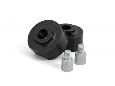 Daystar Suspension Leveling Kit; Suspension Coil Spring Spacer; Black; 2-Inch Lift; Front; Includes 2-Spacers and 2-Count with 0.75-Inch Coupler Nuts; Wheel Alignment Needed; Front (11-23 2WD F-250 Super Duty)
