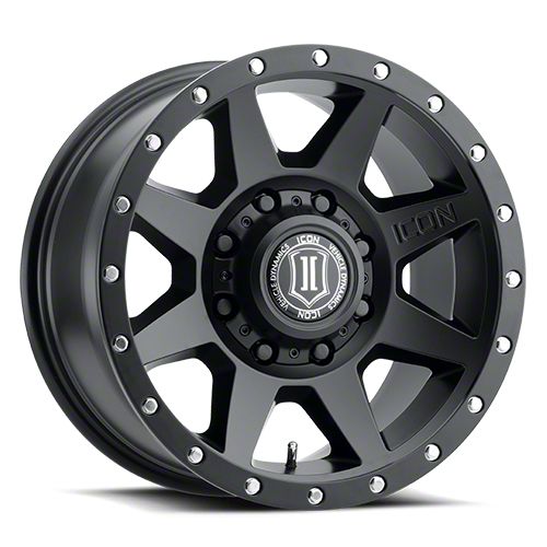 ICON Alloys F-350 Super Duty Rebound HD Satin Black 8-Lug Wheel; 17x8.5 ...