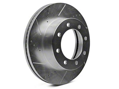 C&L Super Sport HD Cross-Drilled and Slotted 8-Lug Rotors; Front Pair (13-22 4WD F-250 Super Duty)