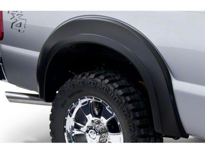 Bushwacker Extend-A-Fender Flares; Rear; Matte Black (11-16 F-350 Super Duty SRW)