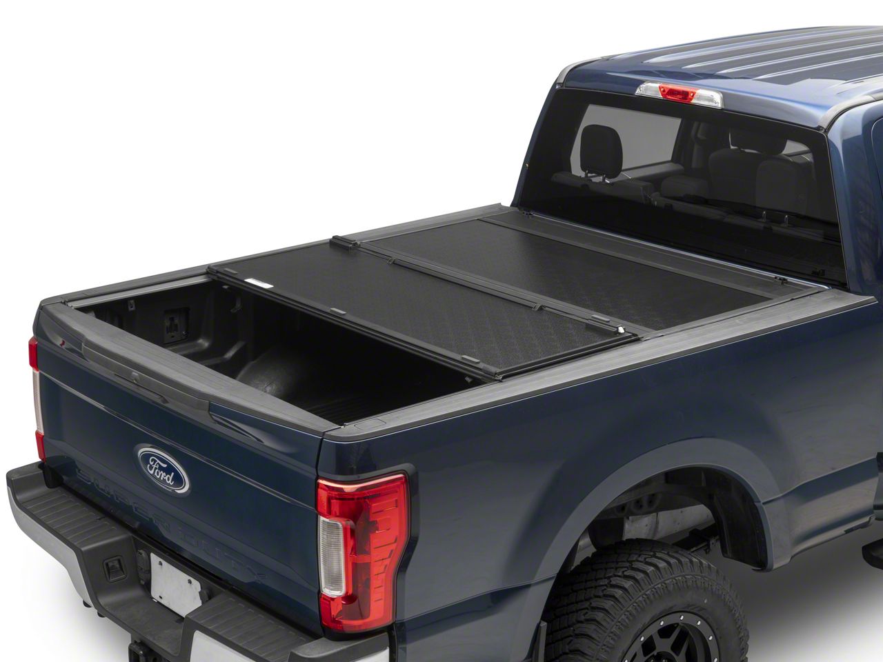 UnderCover Flex Tri-Fold Tonneau Cover; Black Textured (17-22 F-350 Super Duty w/ 6-3/4-Foot Bed)