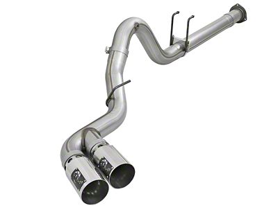 AFE Rebel XD Series 4-Inch DPF-Back Single Exhaust System with Polished Tips; Side Exit (17-22 6.7L Powerstroke F-250 Super Duty)