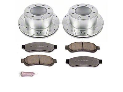 PowerStop Z36 Extreme Truck and Tow 8-Lug Brake Rotor and Pad Kit; Rear (11-22 F-250 Super Duty)