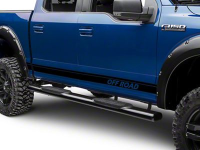 SEC10 Rocker Stripes with Off Road Lettering; Gloss Black (11-23 F-250 Super Duty)
