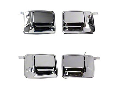 Exterior Door Handles; Front and Rear; Chrome (11-16 F-250 Super Duty SuperCrew)