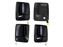 Exterior Door Handles; Front and Rear; Paint to Match Black (11-16 F-250 Super Duty SuperCrew)