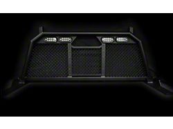 Royalty Core RC88 Billet Headache Rack with Integrated Tail Lights; Satin Black (17-22 F-250 Super Duty)