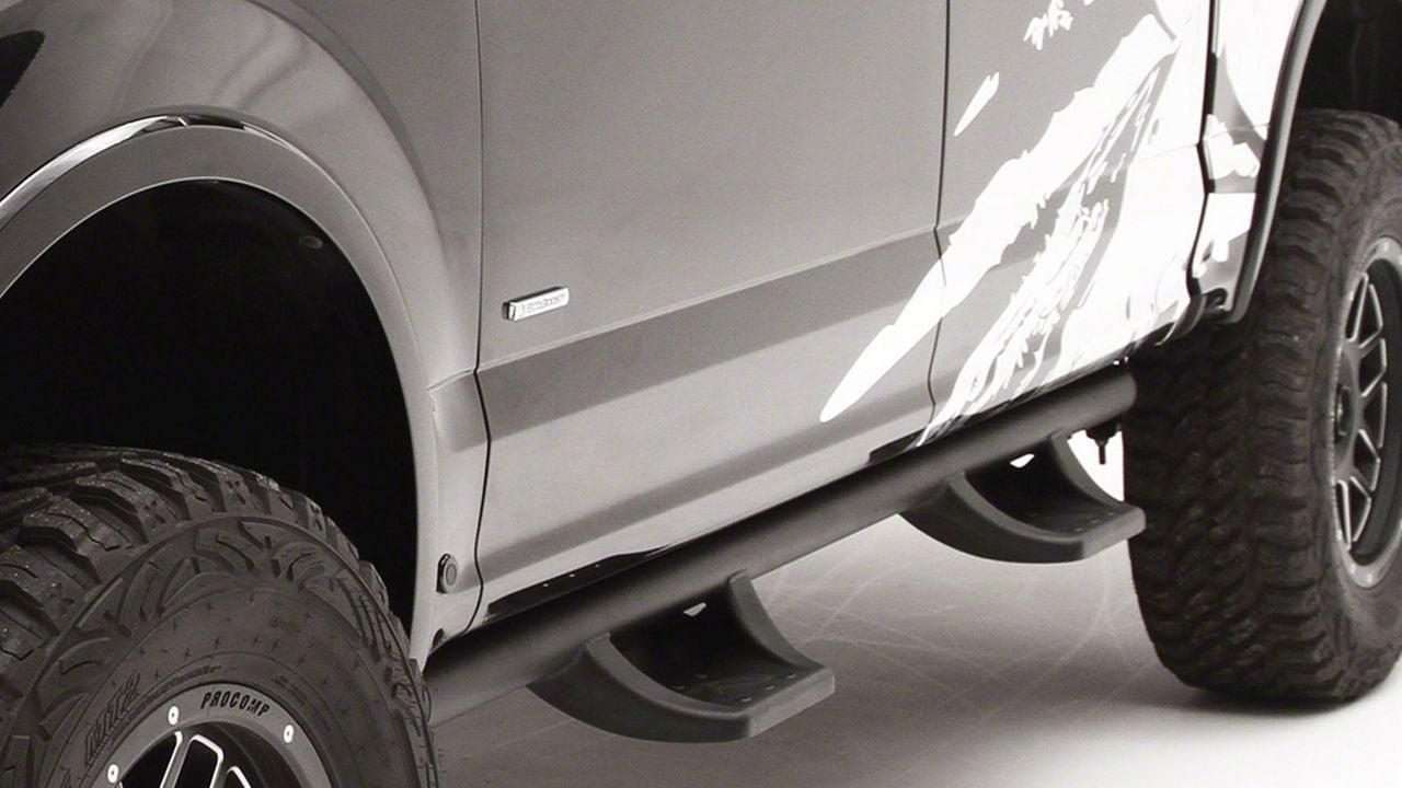 Fab Fours F-350 Super Duty Side Step Bars; Black J1043 (17-23 F-350 ...