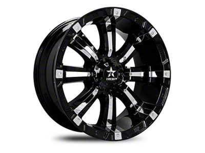 RBP 94R Black with Chrome Inserts 8-Lug Wheel; 20x9; 10mm Offset (11-16 F-250 Super Duty)